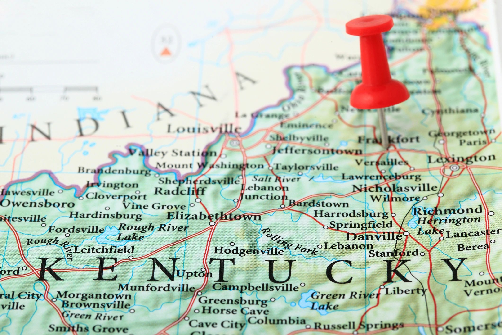 Vintage Kentucky atlas page