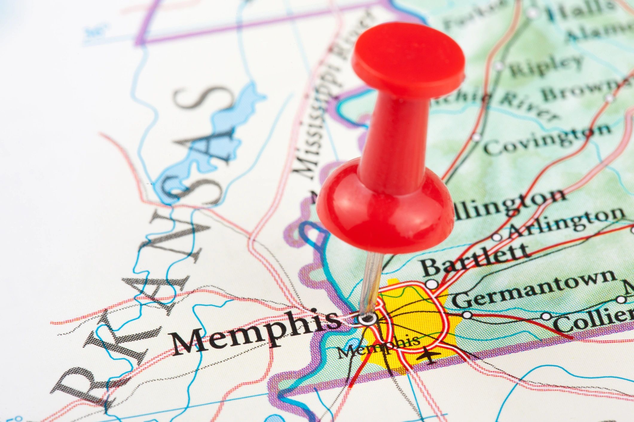 Vintage Memphis map page