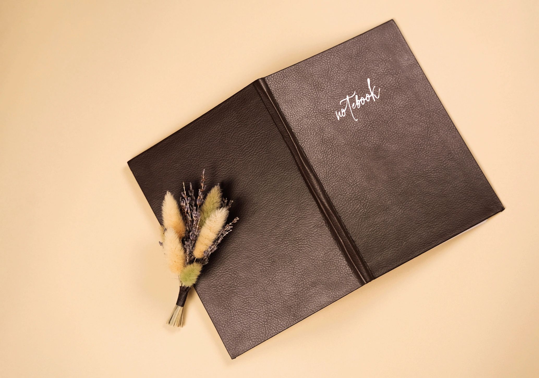 Travel journal on a neutral background
