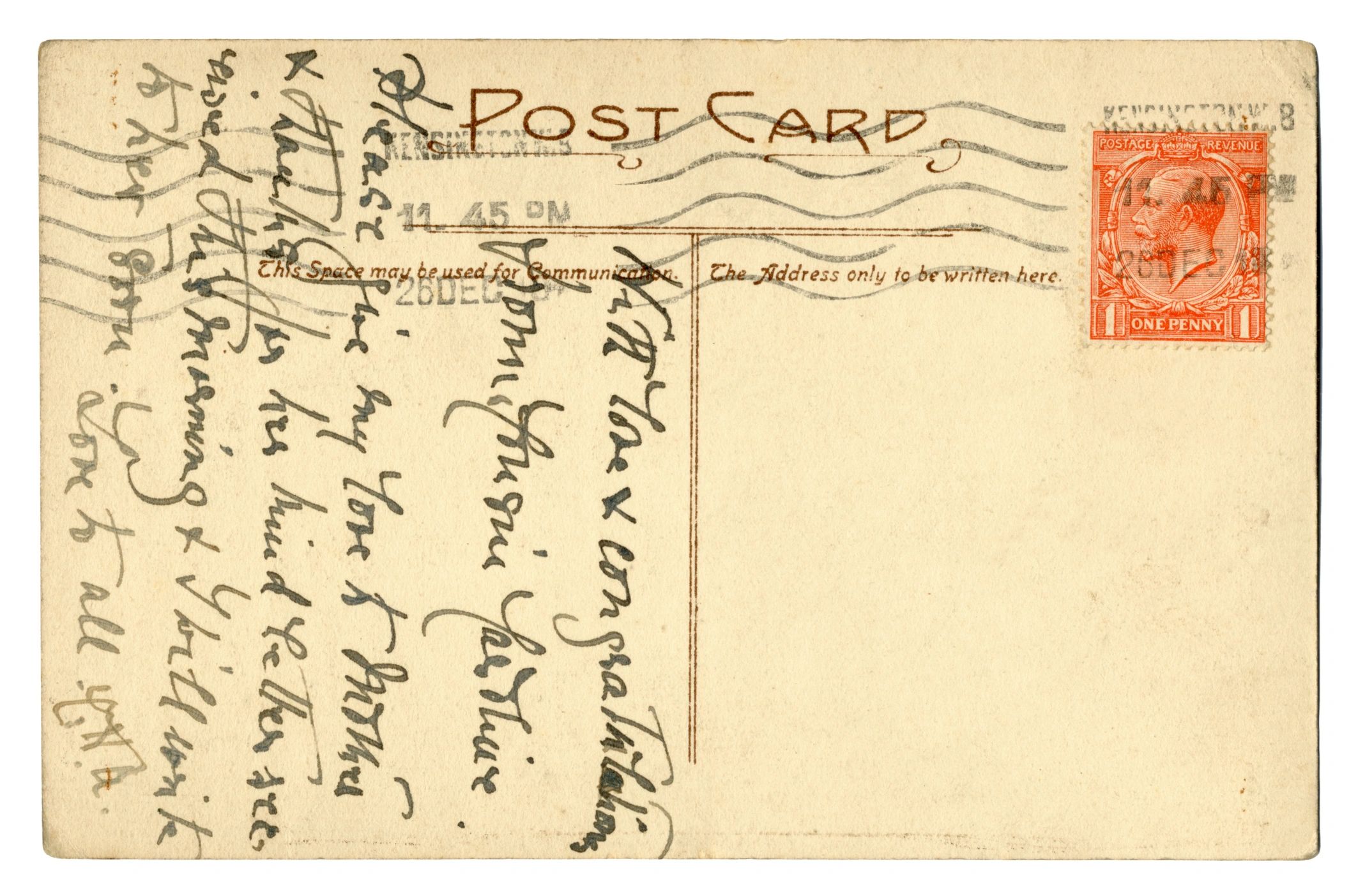 Vintage congratulations postcard from the early 1900s